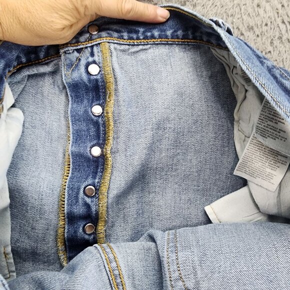 Levis Jeans Mens 44x30 501 Blue High Rise Button Fly Classic Straight *Read* - Picture 12 of 16